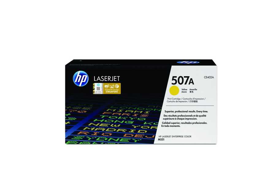 HP 507A Yellow Original LaserJet Toner Cartridge